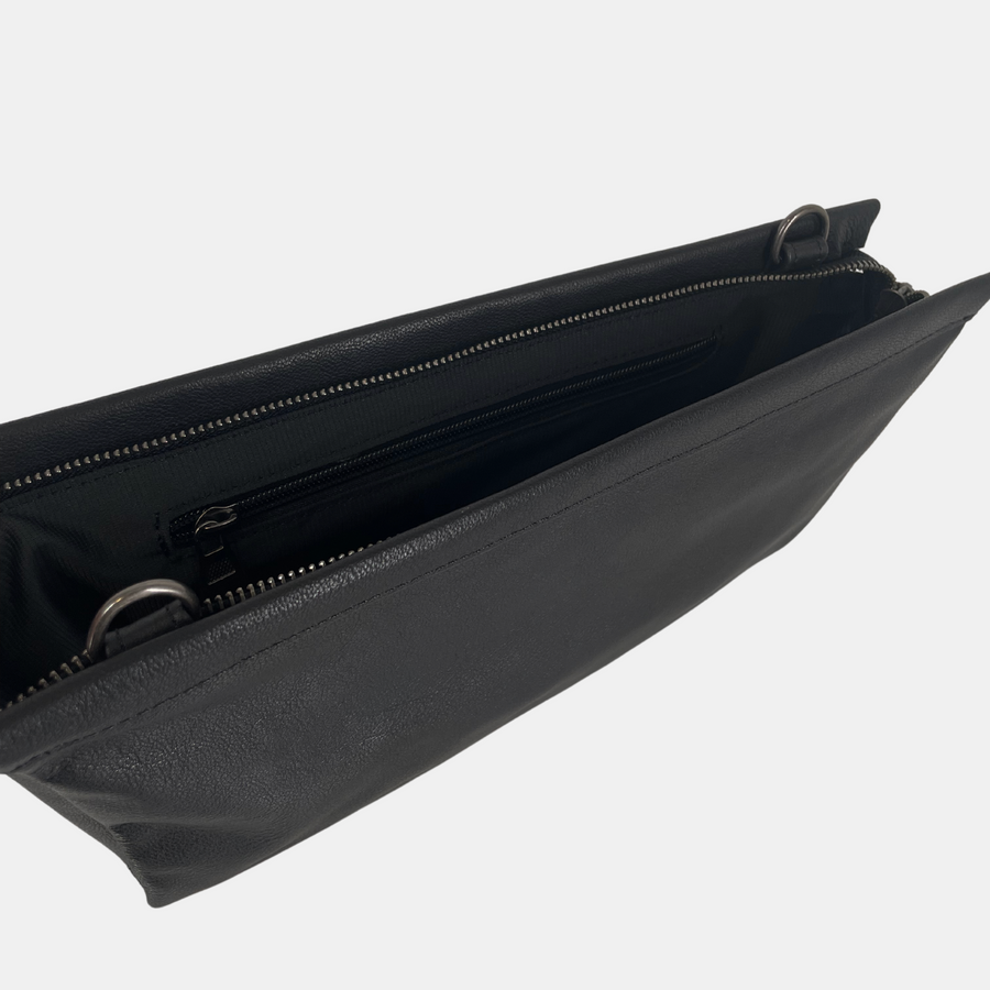 The Catch Bag - Black Leather