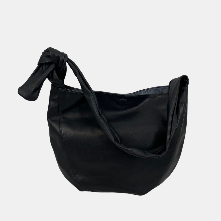 The Laidback Bag - Black Leather