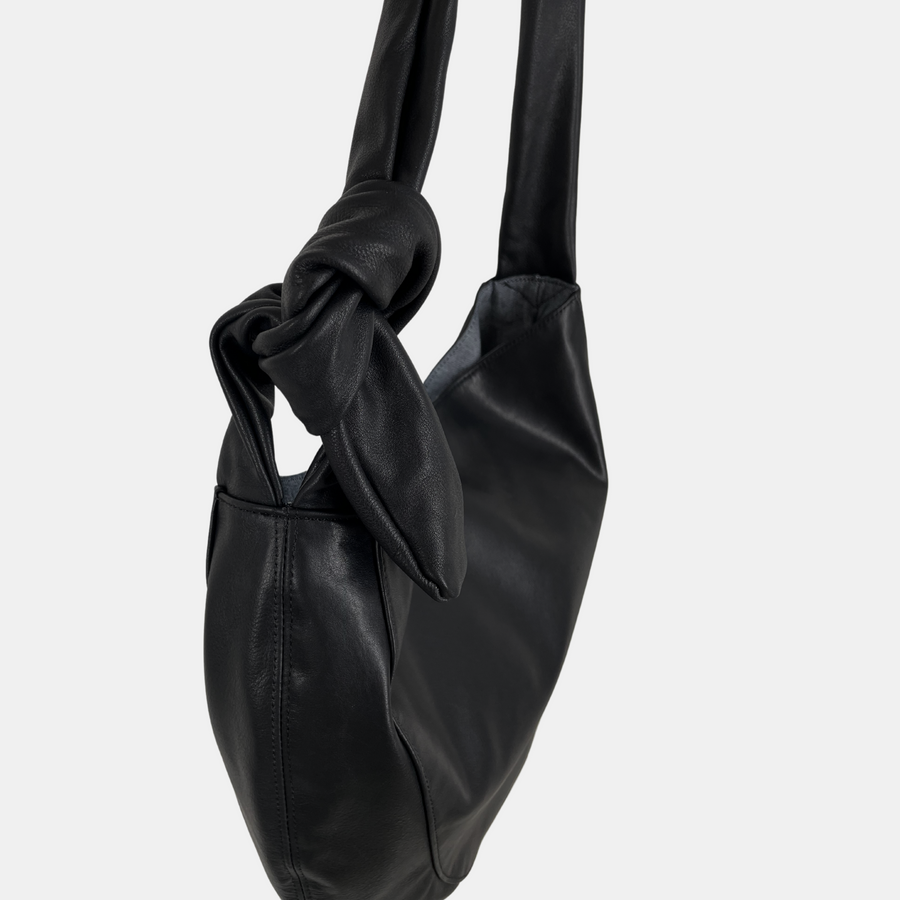 The Laidback Bag - Black Leather