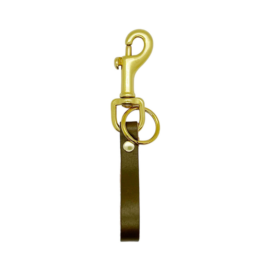 The Lane Keychain - Olive  Leather