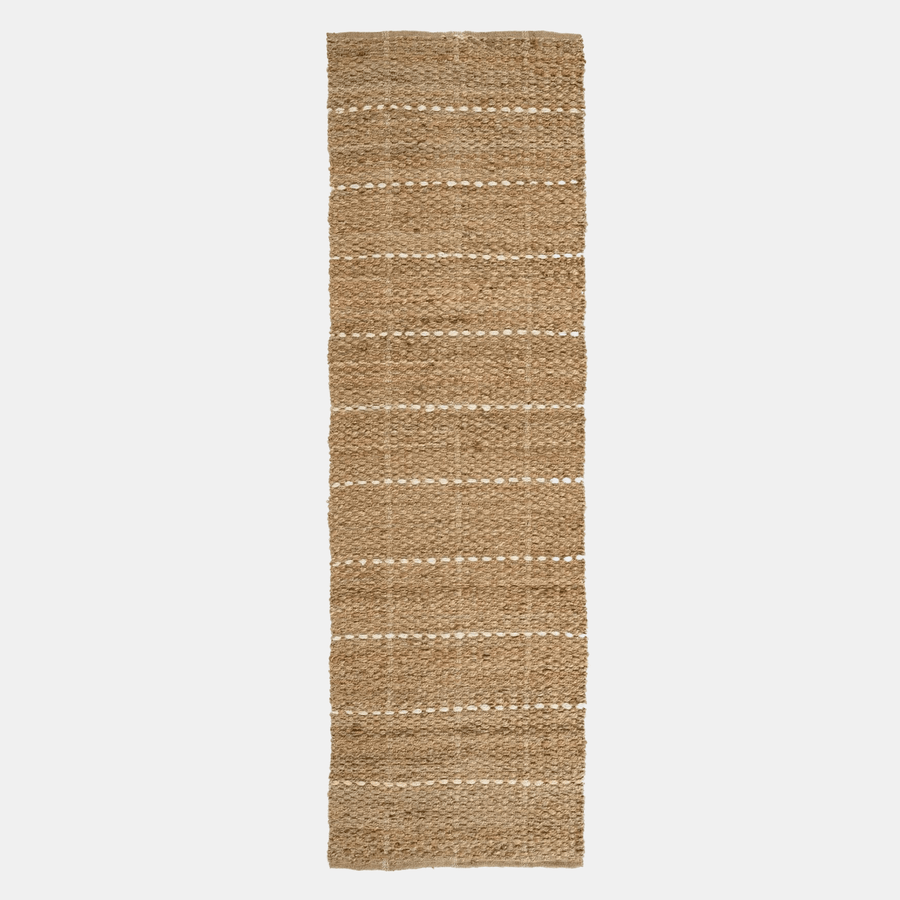 Cadine Rugs Tappeto Runner Carpet - Natural / Off-white (2.5 x 8ft)
