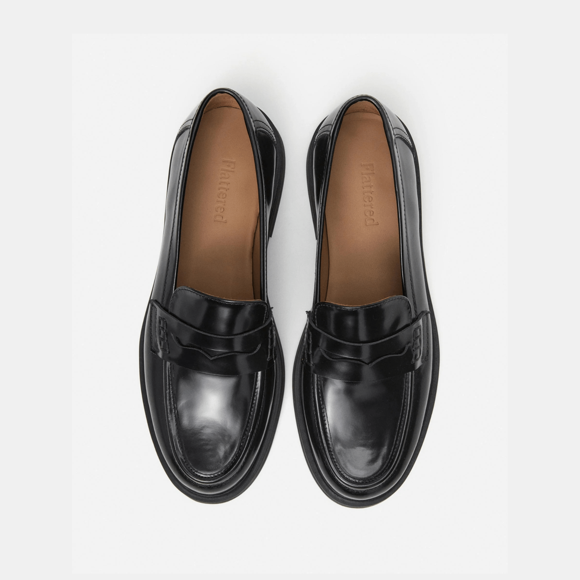 Flattered - Sadie Loafer - Black Leather – Cadine