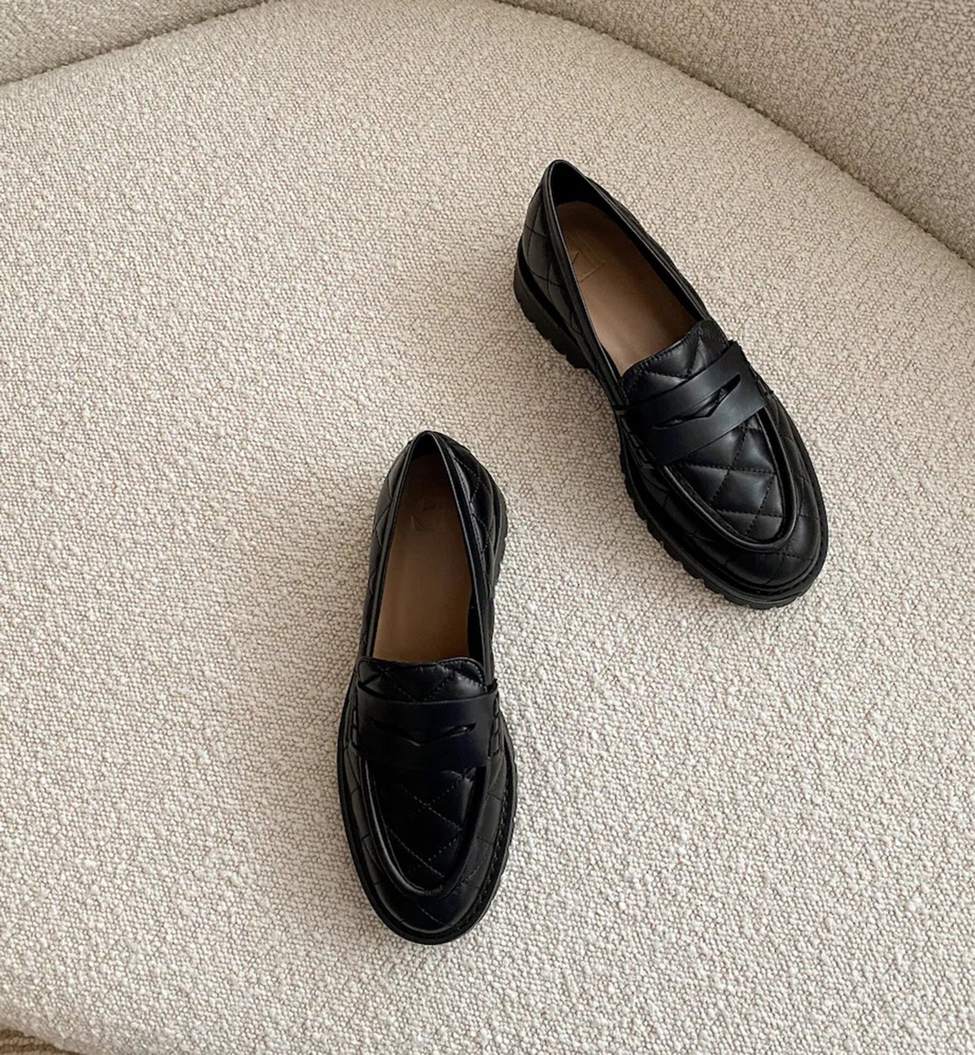 Signe Loafer Quilted Black Leather