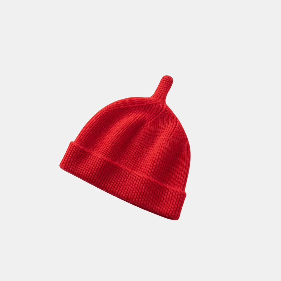 Kid's Hershey Beanie - Fire Engine - 100% Cashmere