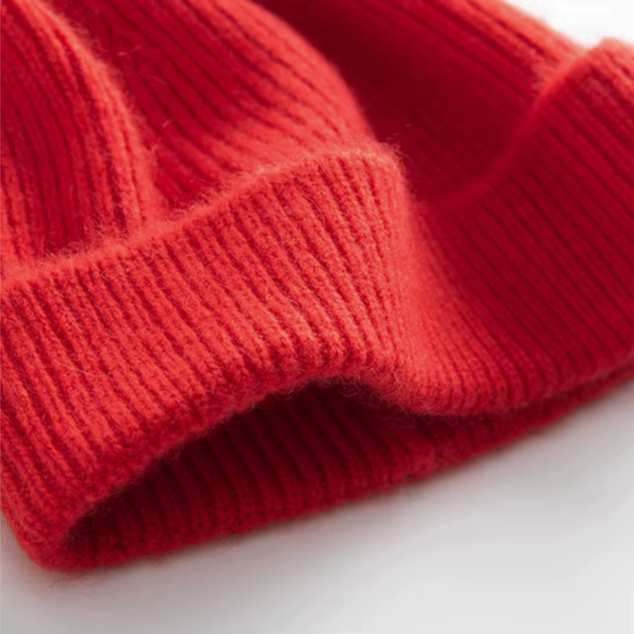 Kid's Hershey Beanie - Fire Engine - 100% Cashmere