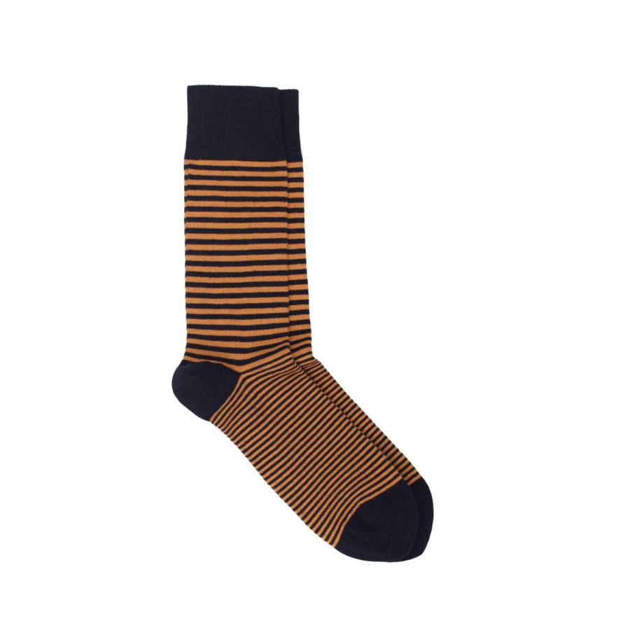 Men's Line Organic Cotton Sock - Charcoal / Mimosa