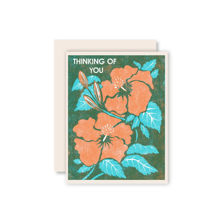 Greeting Card - Thinking of you Hibiscus