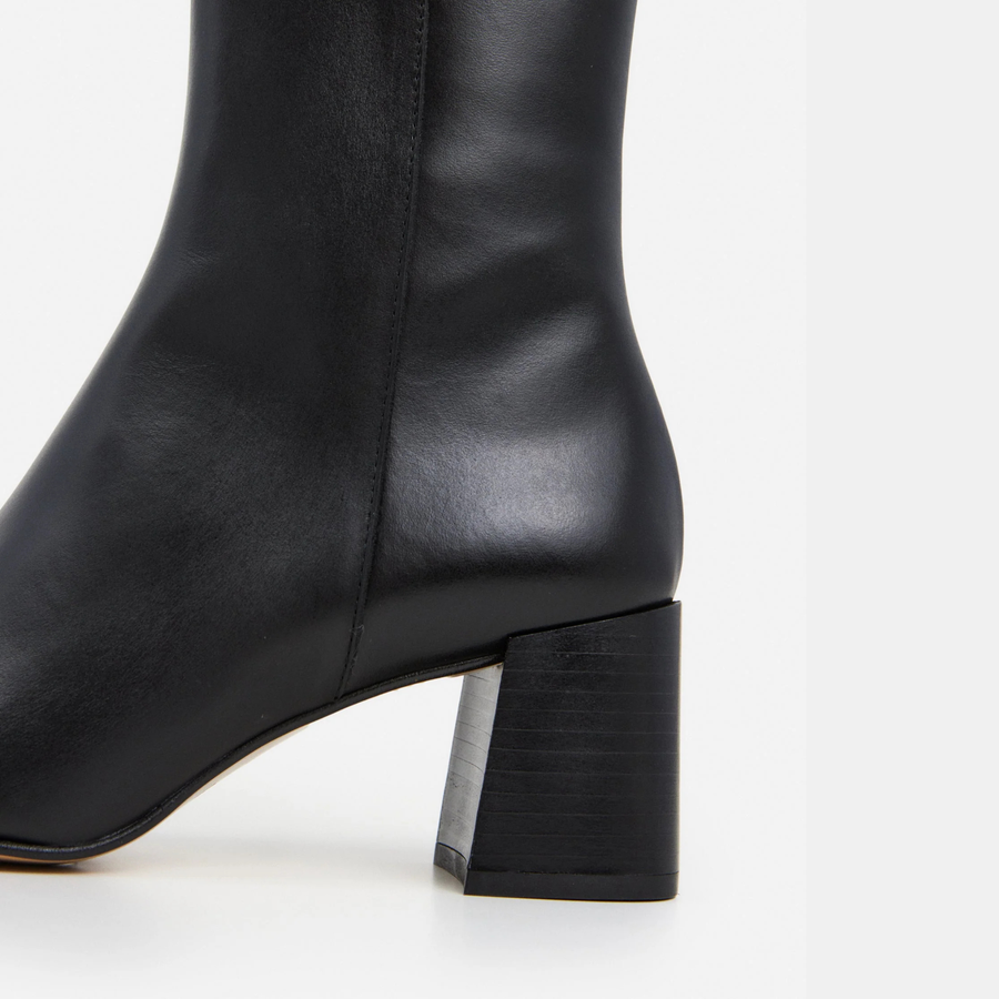 Cay Boot - Black Leather