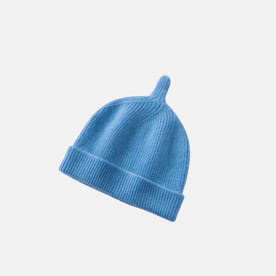 Kid's Hershey Beanie - Light Cornflower - 100% Cashmere