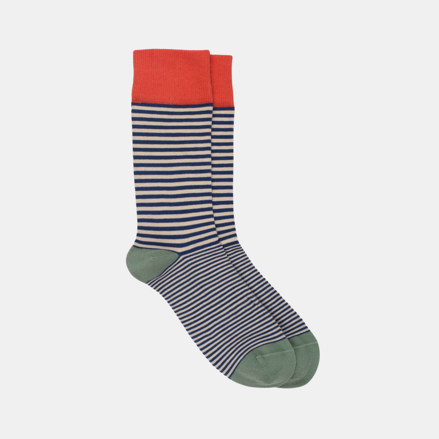 Men's Pop Organic Cotton Sock - Red / Navy (39-47)