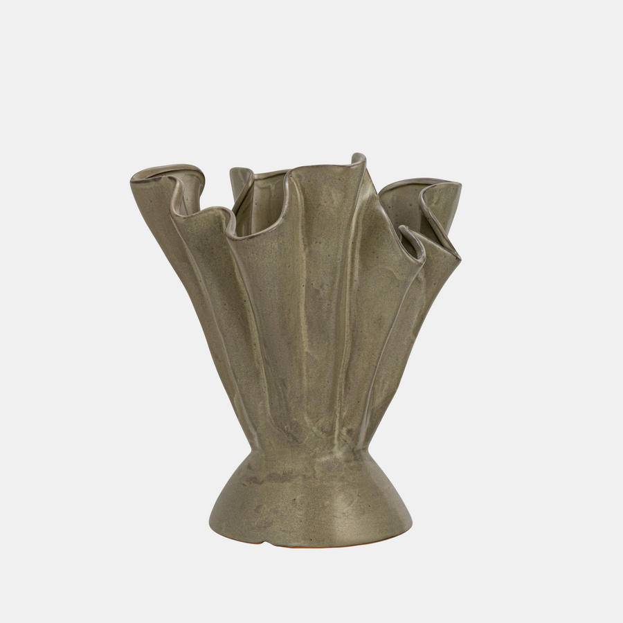 Billow Vase - Speckled Khaki