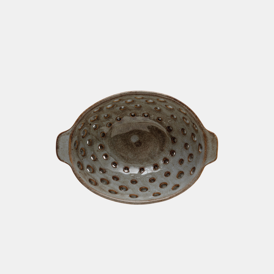 Pebble Oval Ceramic Strainer