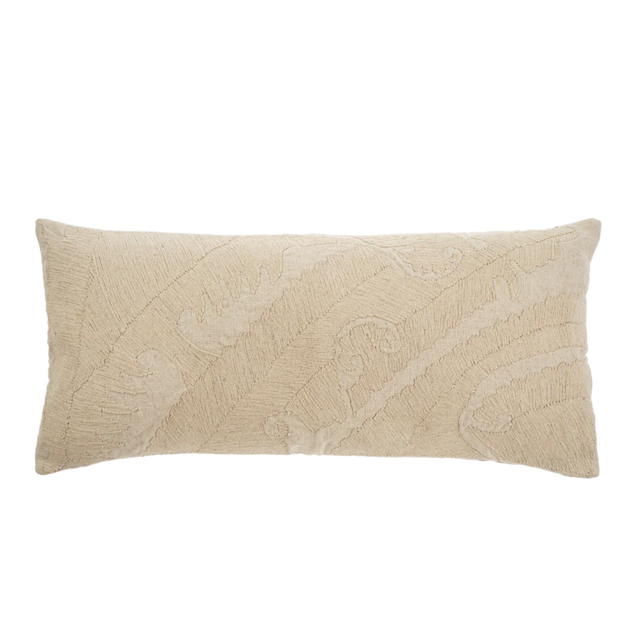 Broderie Cushion - Natural 14 x 31 in