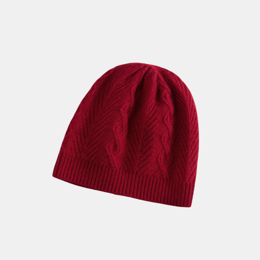 Unisex Aspen Beanie - Cranberry - 100% Cashmere