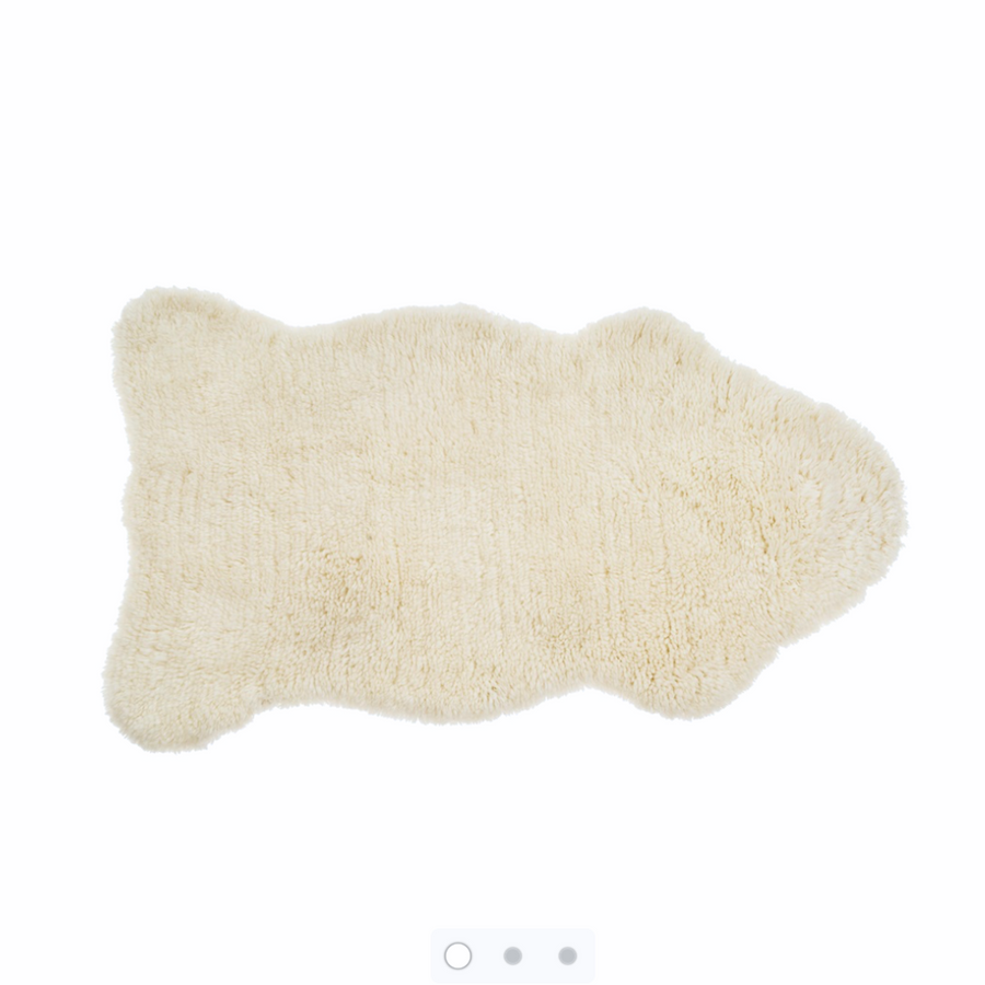 Shetland Wool Rug - Ivory 36 x 60