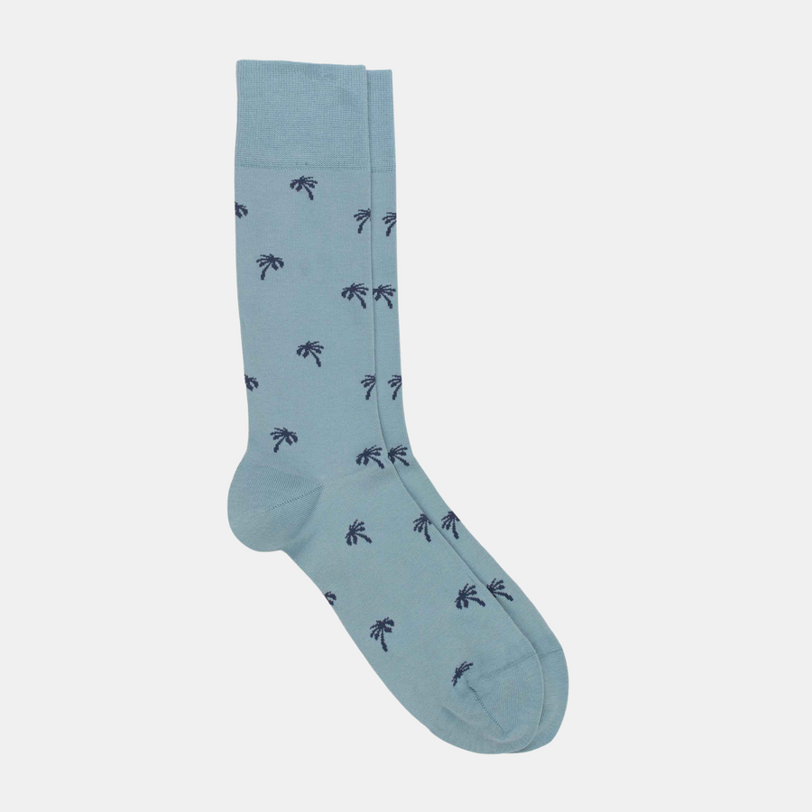 Men's Palm Organic Cotton Sock - Light Blue (39-47)