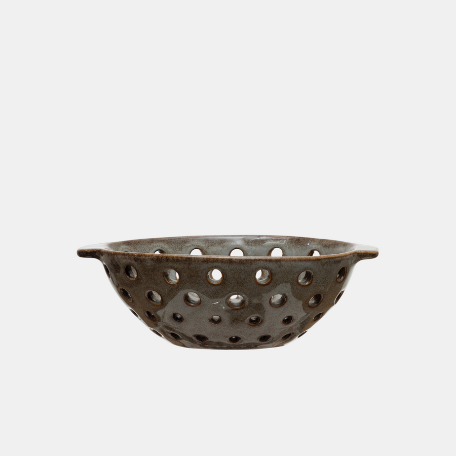 Pebble Oval Ceramic Strainer
