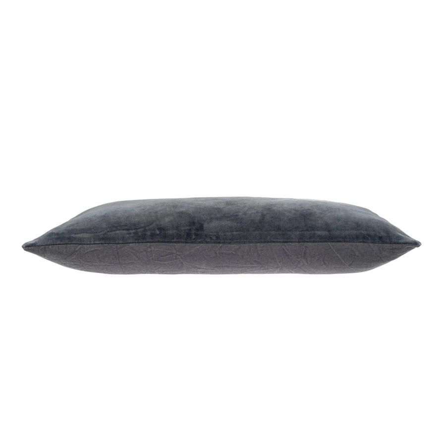 Veluto Cushion - Charcoal 14 x 31 in