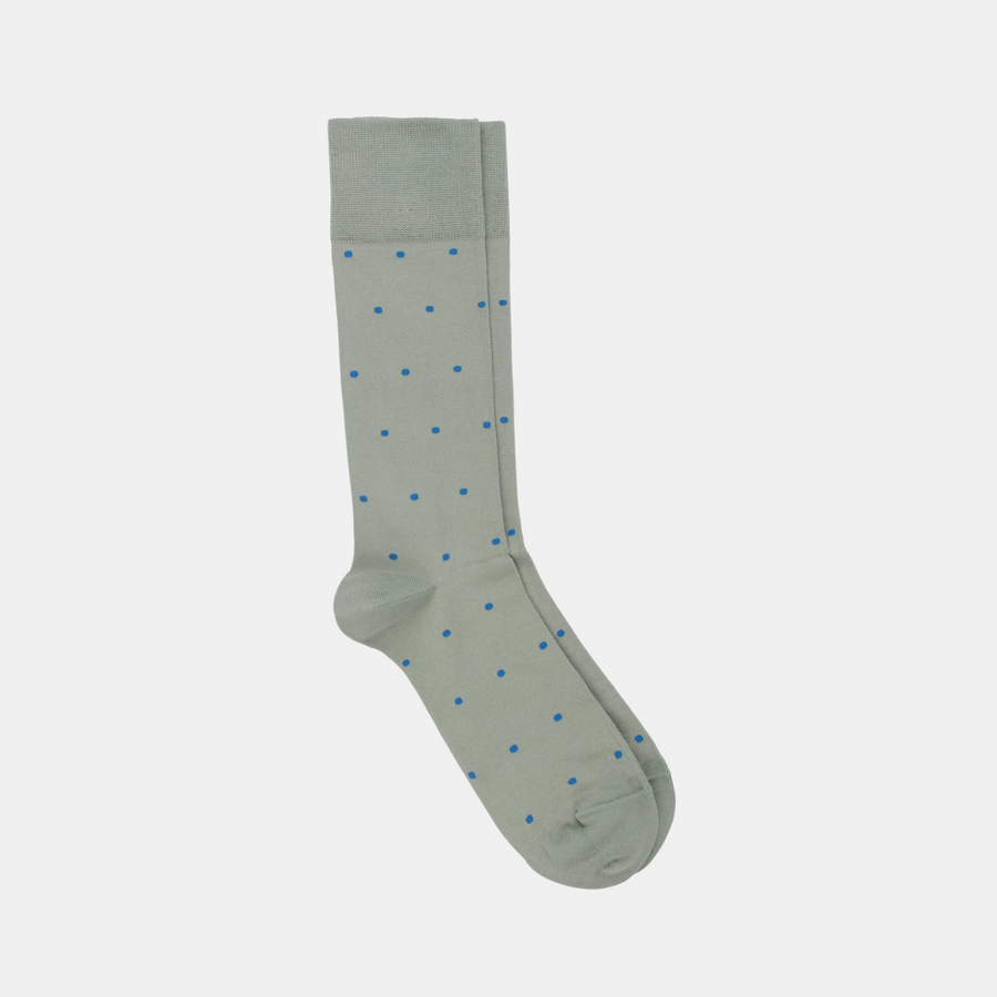 Men's Fleck Organic Cotton Sock - Sage / Blue (39-47)