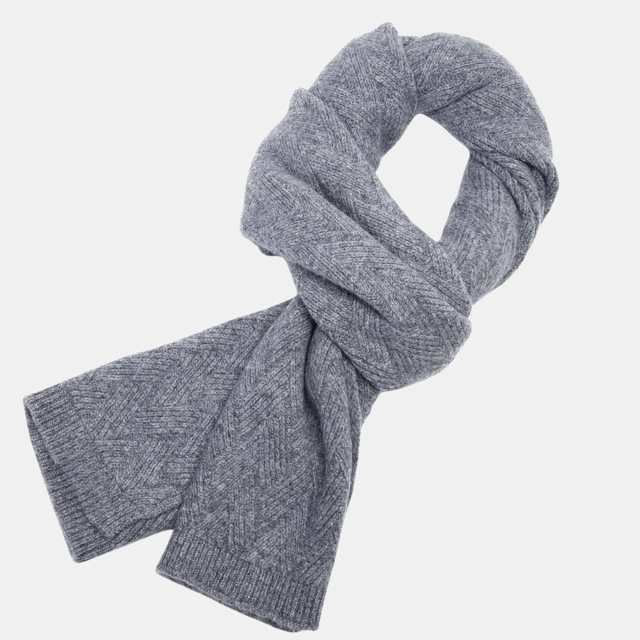 Charette Scarf - Heather Grey - 100% Merino Wool