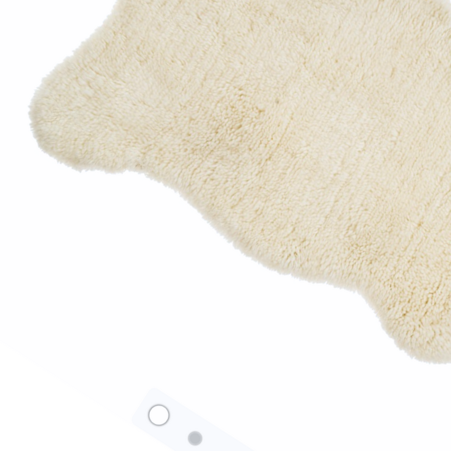 Shetland Wool Rug - Ivory 36 x 60