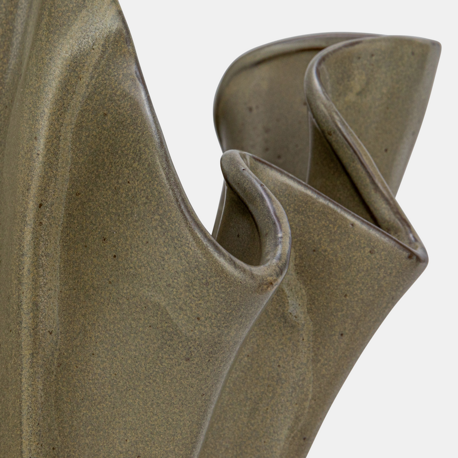 Billow Vase - Speckled Khaki