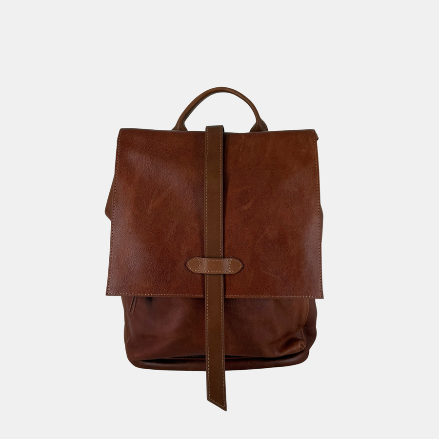 The Carrier Backpack - Cognac Leather