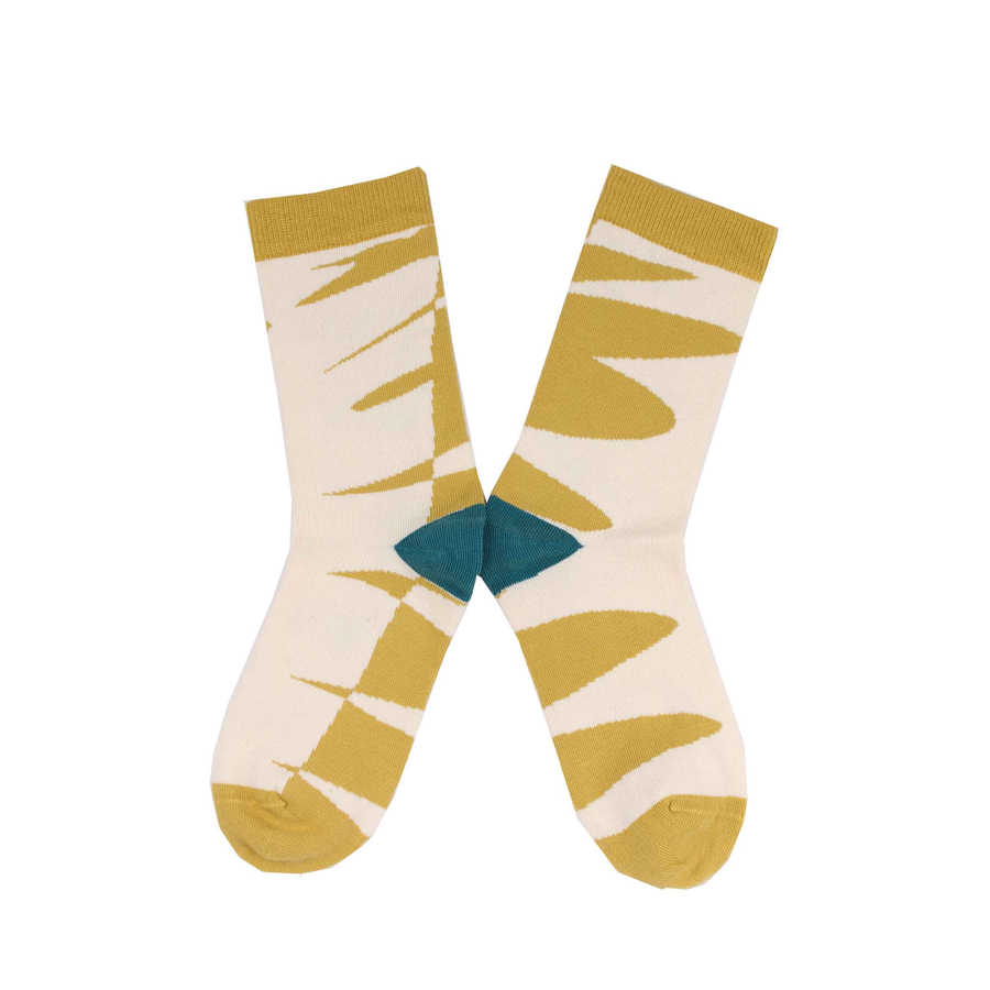 Children's Jungle Organic Cotton Sock - Mustard (<3yrs)