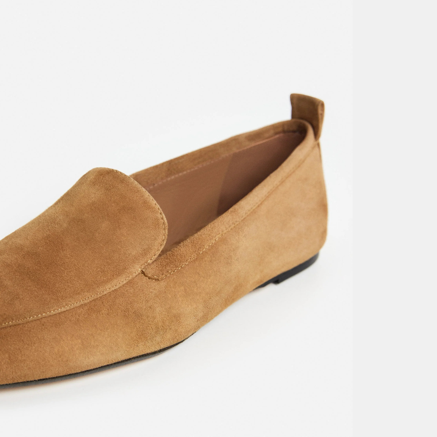 Cajsa Flats - Cognac Suede