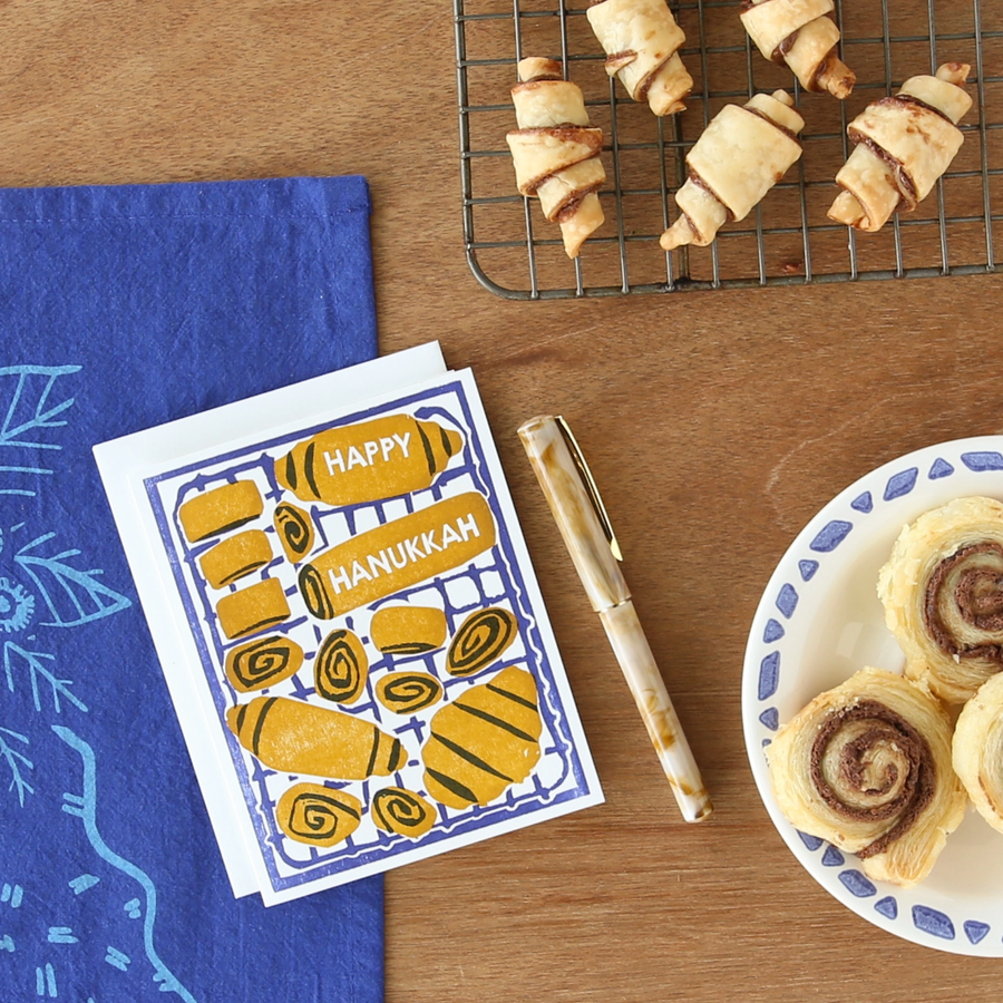 Greeting Card - Happy Hanukkah Rugelach