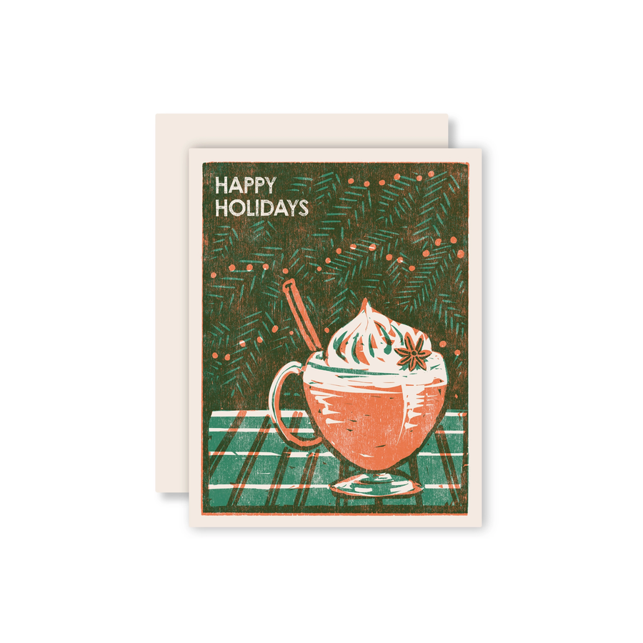 Greeting Card - Happy Holidays Eggnog