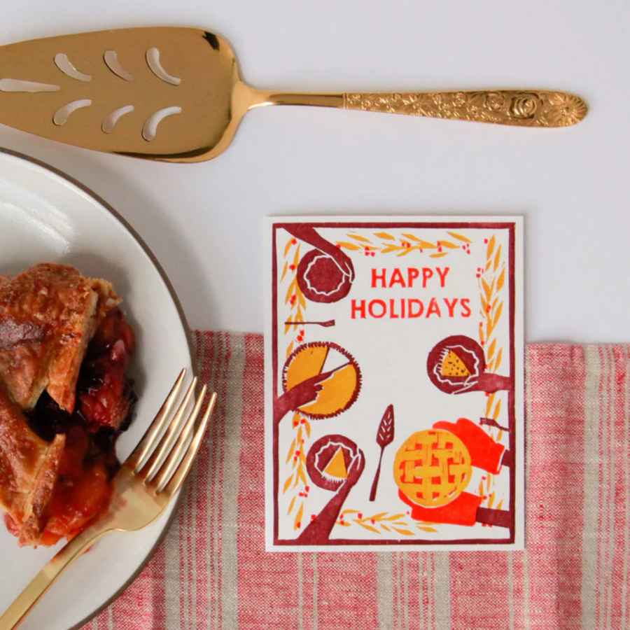 Greeting Card - Happy Holidays Pie