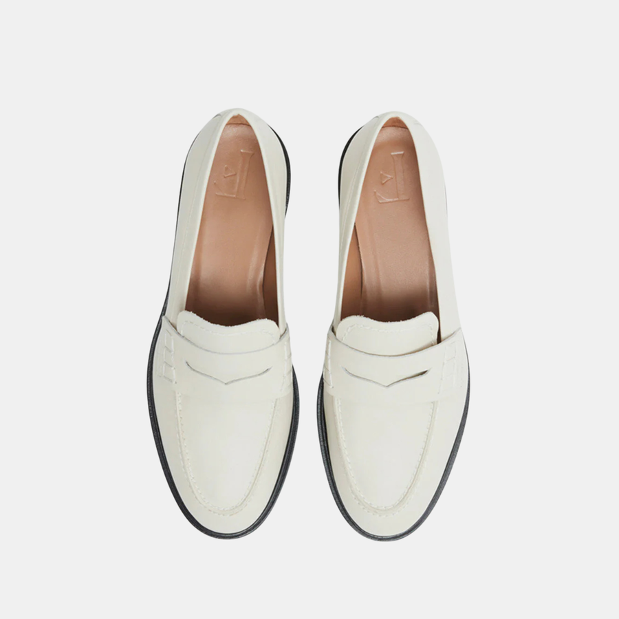 Sara Loafer - Creme Leather