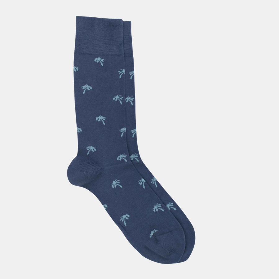 Men's Palm Organic Cotton Sock - Navy (39-47)