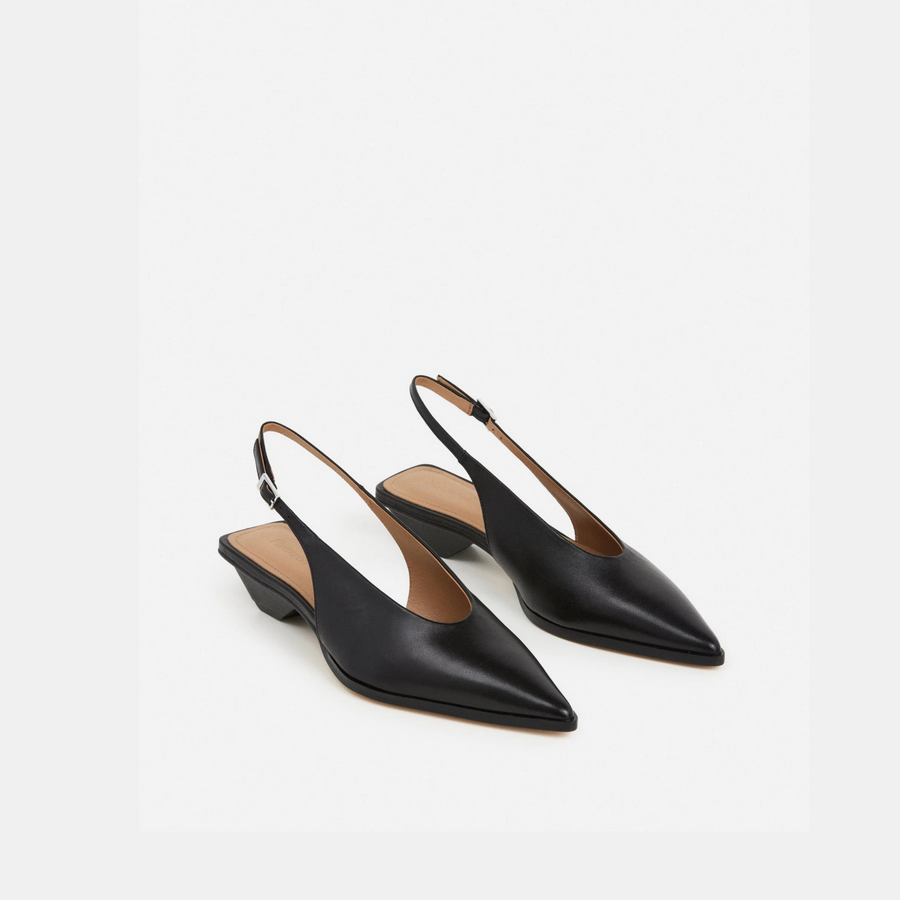 Avalon Heels - Black Leather