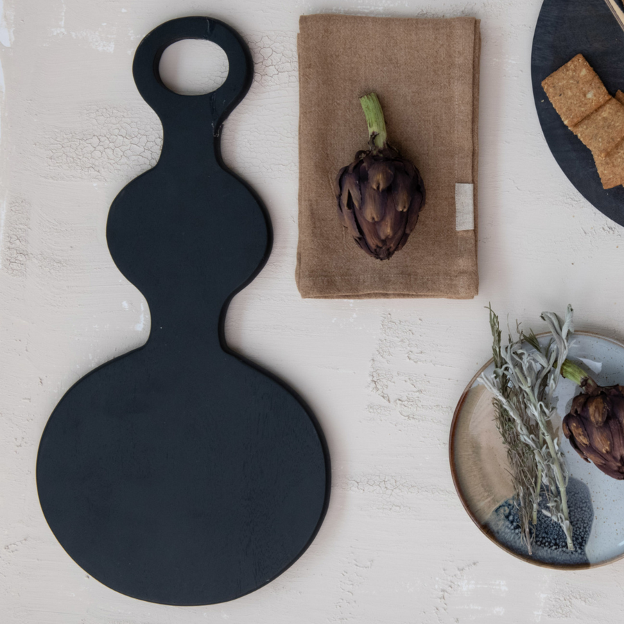 Gourd Cutting Board - Black Wood