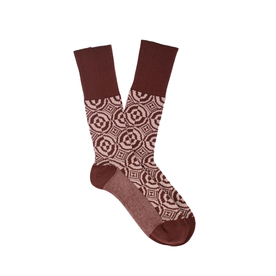 Women's Emblem Organic Cotton Sock - Plum / Pink