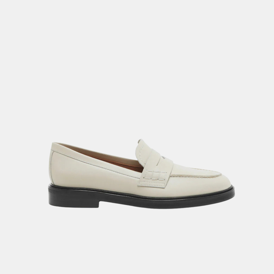 Sara Loafer - Creme Leather