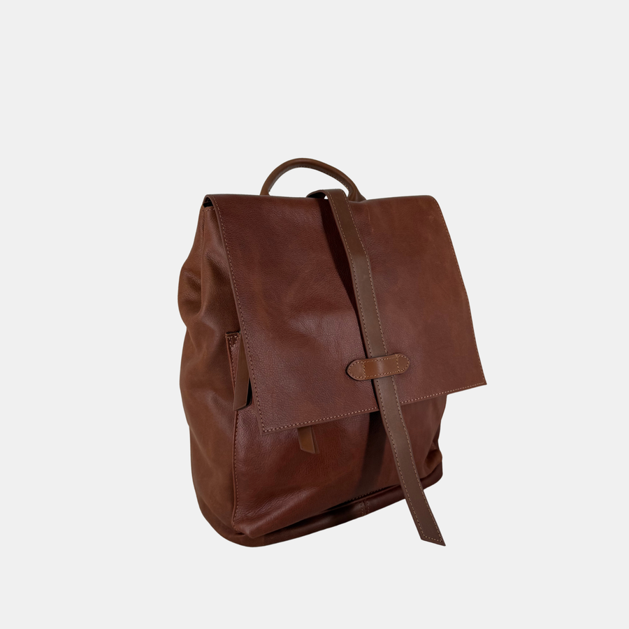 The Carrier Backpack - Cognac Leather