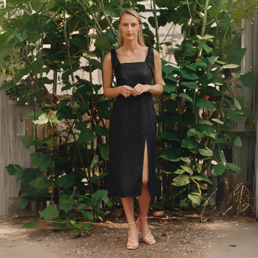 Samba Linen Dress - Black