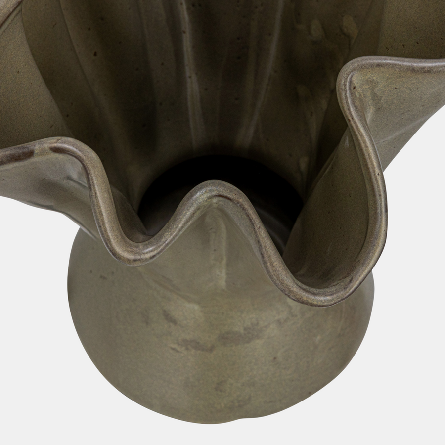 Billow Vase - Speckled Khaki