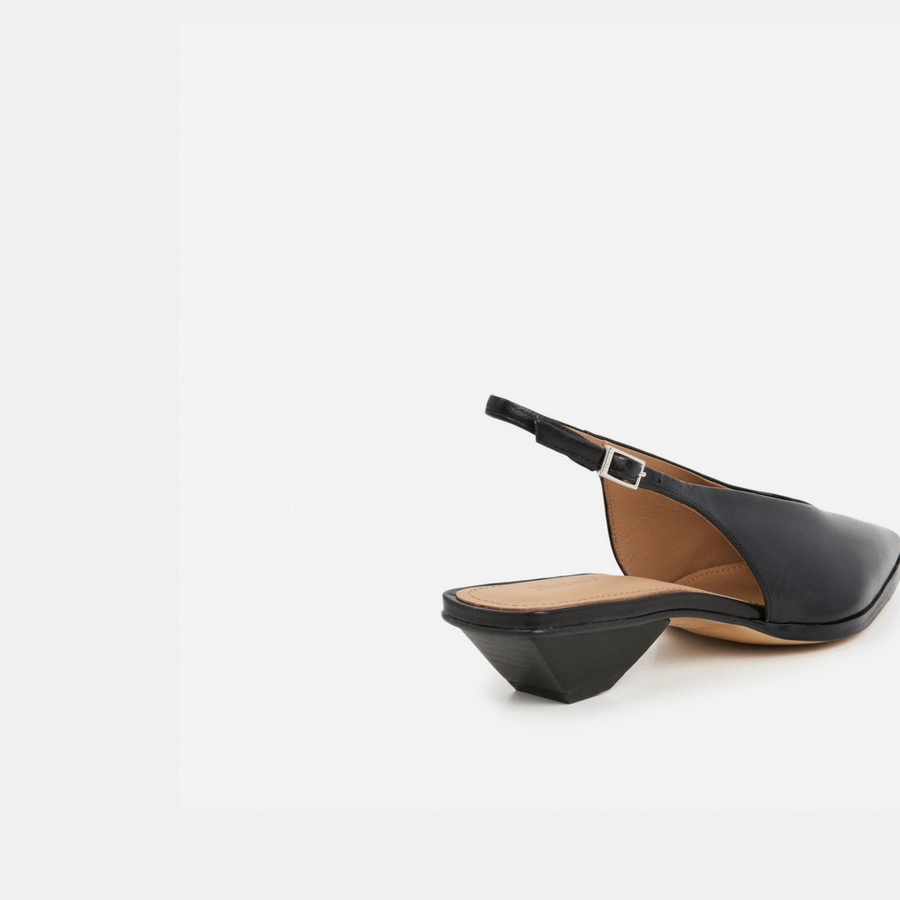 Avalon Heels - Black Leather