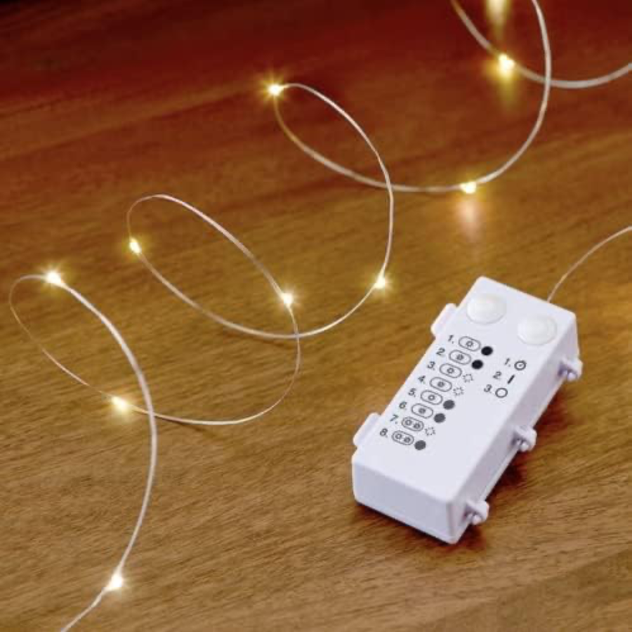 15.7ft Long LED String Lights (Batteries Included)
