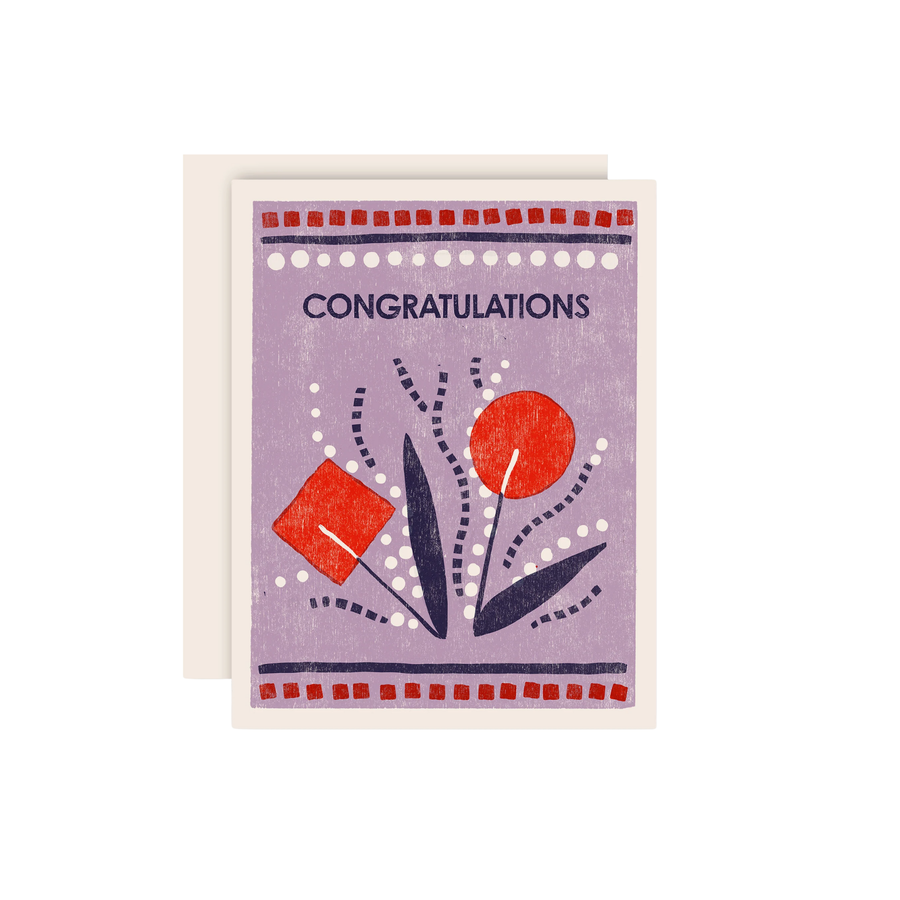 Greeting Card - Congratulations Modern Flowers - COMING SOON