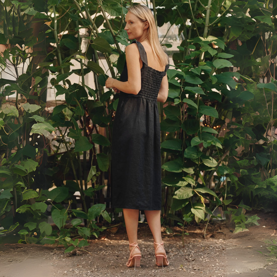 Samba Linen Dress - Black