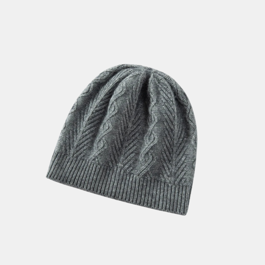 Unisex Aspen Beanie - Heather Grey - 100% Cashmere