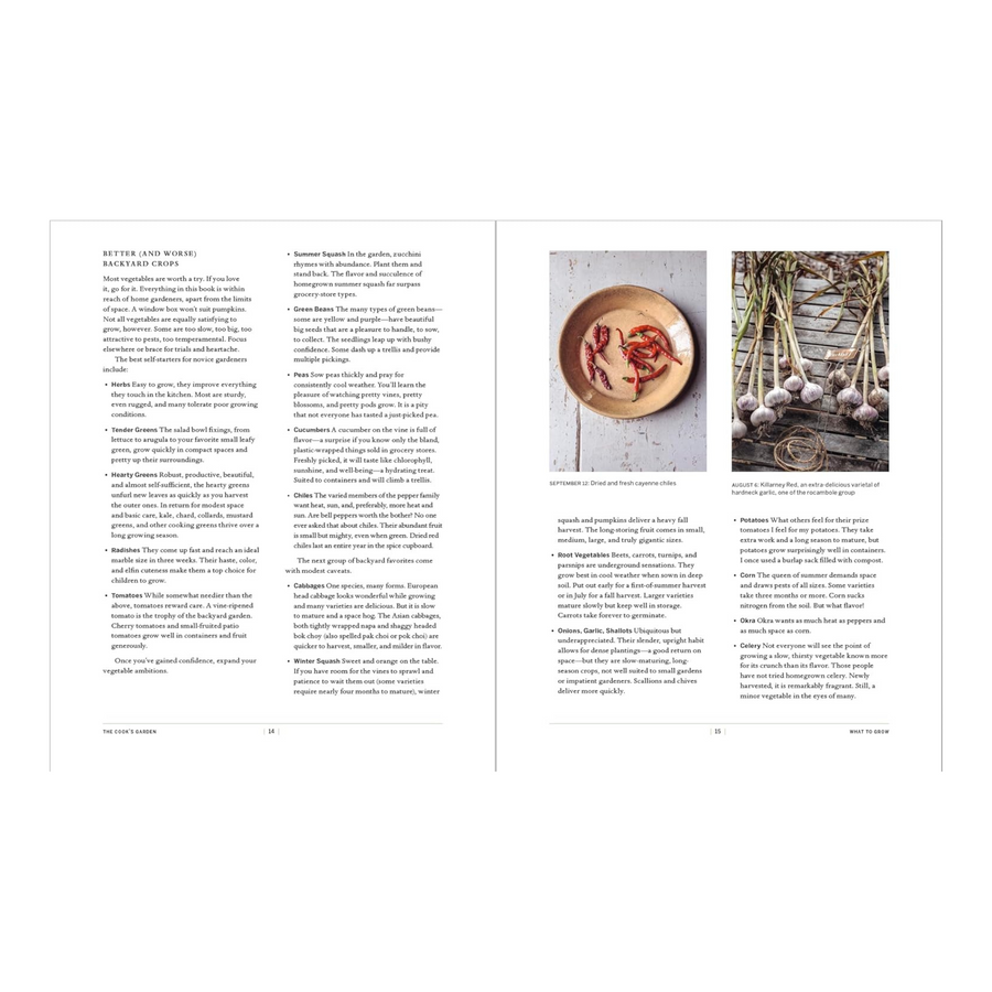 The Cook's Garden: A Gardener's Guide to Selecting, Growing, and Savoring the Tastiest Vegetables of Each Season: A Cookbook Book