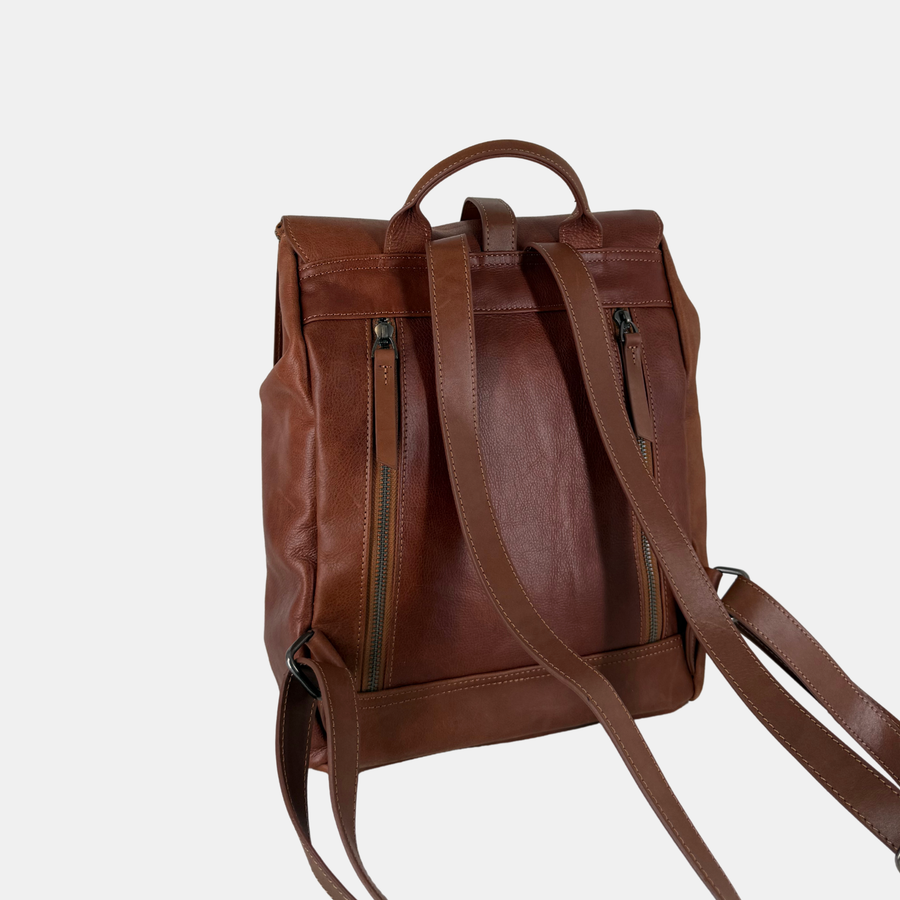 The Carrier Backpack - Cognac Leather
