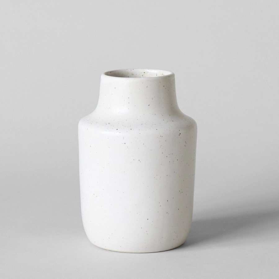 Alabaster Vase - Medium - Speckled White