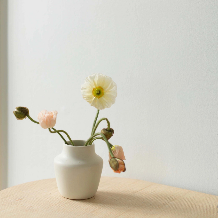 Alabaster Vase - Small - Speckled White